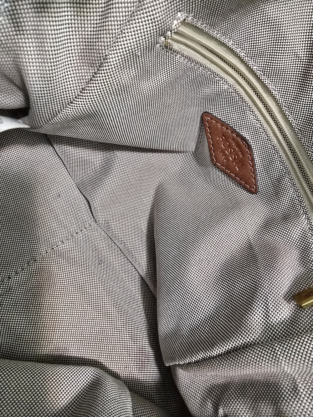 Fossil Chestnut Brown Leather Mini Backpack with Front Zip - Picture 8 of 10